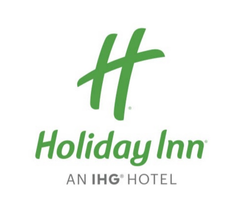 A logo of the holiday inn hotel.