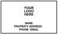 A picture of the front of a business card.